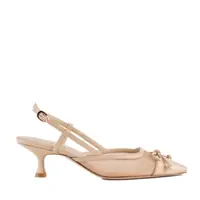 Pantofi cu toc Stuart Weitzman Kitty Slingback 50 Beige Femei