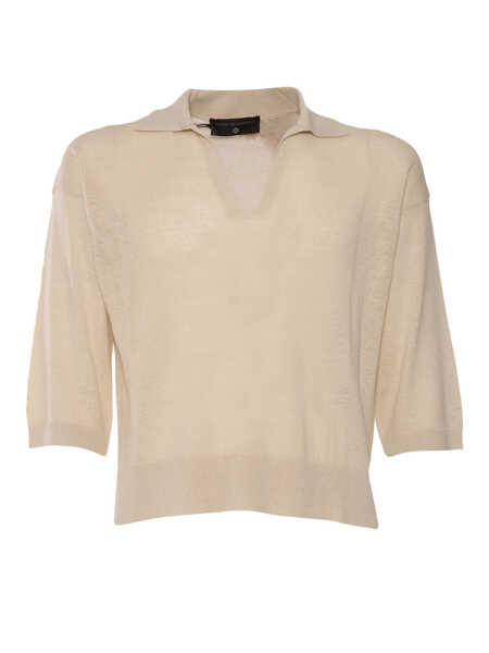 Tricouri Polo Phi Fdl POLO SWEATER L/S Beige Femei (BM 17576463) 1
