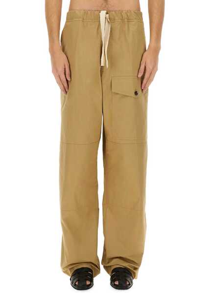 Pantaloni casual Dries Van Noten Cotton Pants BEIGE Barbati (BM 17576794) 1
