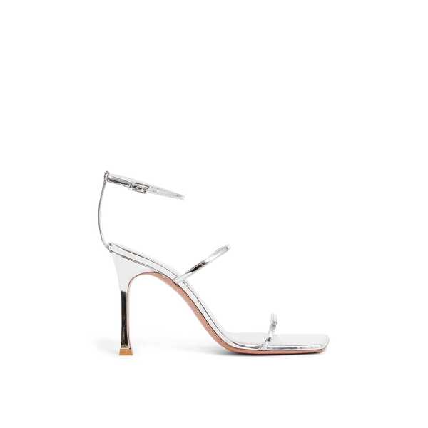 Sandale AMINA MUADDI Amina Muaddi Maya Leather Sandals Silver Femei (BM 17577303) 3