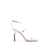 AMINA MUADDI Amina Muaddi Maya Leather Sandals Silver