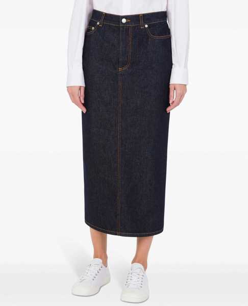 Fuste casual Moschino Long Denim Skirt BLUE Femei (BM 17577430) 2