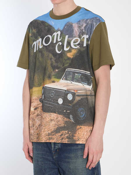 Tricouri MONCLER MERCEDES Printed T-Shirt GREEN Barbati (BM 17577655) 2