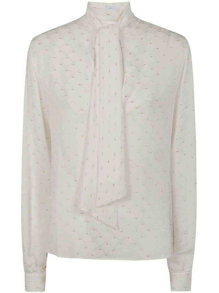 Camasi Redemption Redemption Turtle Neck Ribbon Shirt Clothing WHITE Femei (BM 17579268) 1