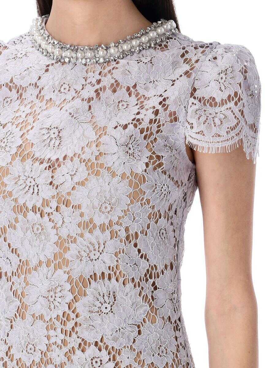 Rochii Self-Portrait Self-Portrait Lace Mini Dress Purple Femei (BM 17579343) 3