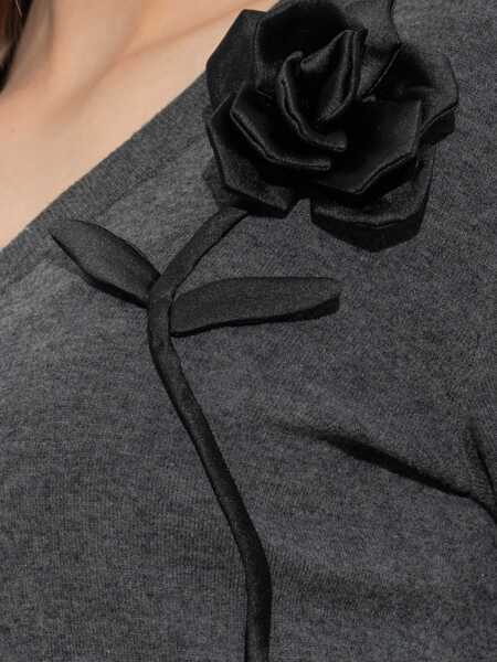 Pulovere Self-Portrait Self-Portrait Black Rose Jumper GREY Femei (BM 17579364) 5