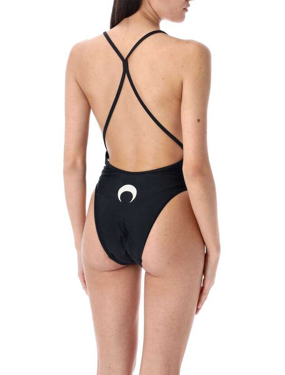 Costume de baie MARINE SERRE Marine Serre One-Piece Swimwear Black Femei (BM 17579427) 2