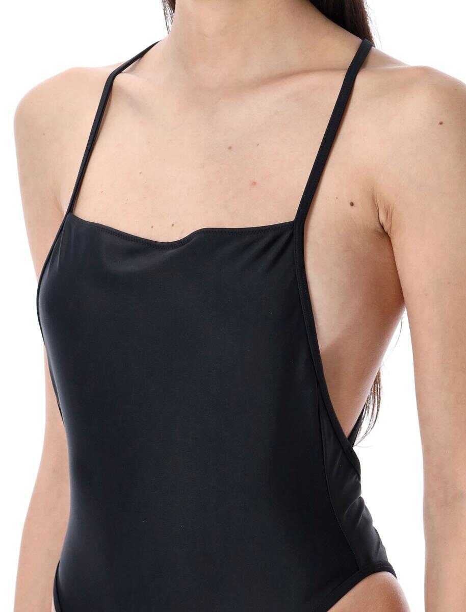Costume de baie MARINE SERRE Marine Serre One-Piece Swimwear Black Femei (BM 17579427) 3