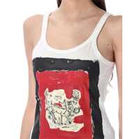 Topuri Marni Dama - Topuri Marni Marni Fawn Print Tank Top WHITE Femei (BM 17579433) - B-mall.ro