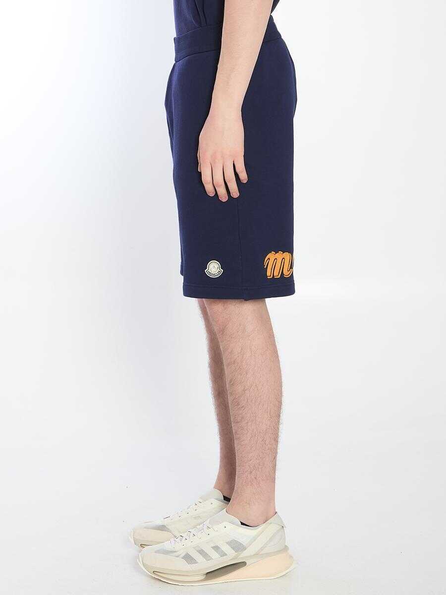 Pantaloni MONCLER MERCEDES Cotton Bermuda Shorts BLUE Barbati (BM 17579442) 3