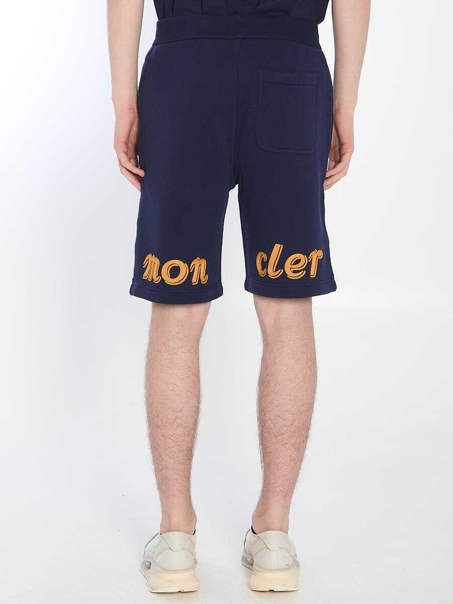 Pantaloni MONCLER MERCEDES Cotton Bermuda Shorts BLUE Barbati (BM 17579442) 4
