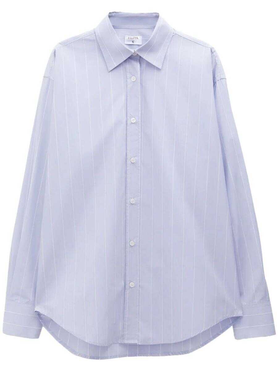 Camasi FILIPPA K Filippa K Stripe Poplin Shirt Clothing BLUE Femei (BM 17579745) 1