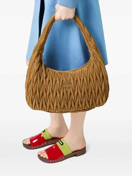 Genti de mana Miu Miu Miu Miu Wander Shoulder Bag OLIVA Femei (BM 17580792) 2