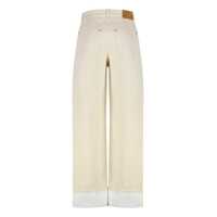 Blugi Bottega Veneta Dama - Blugi Bottega Veneta Bottega Veneta Wide Leg Jeans With Cuffs Green Femei (BM 17581824) - B-mall.ro