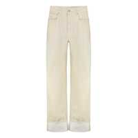 Blugi Bottega Veneta Wide Leg Jeans With Cuffs Femei