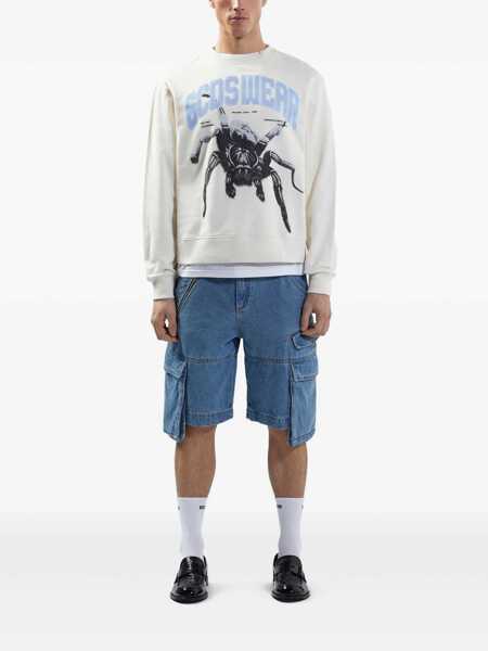 Pulovere GCDS Gcds Sweatshirt Crew-Neck Spider Beige Barbati (BM 17582415) 2