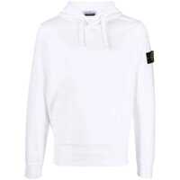 Pulovere Stone Island White Cotton Sweatshirt Barbati