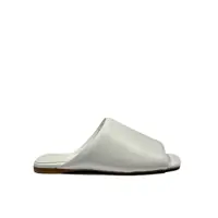 Sandale La Rose Sabot Nappa White Femei