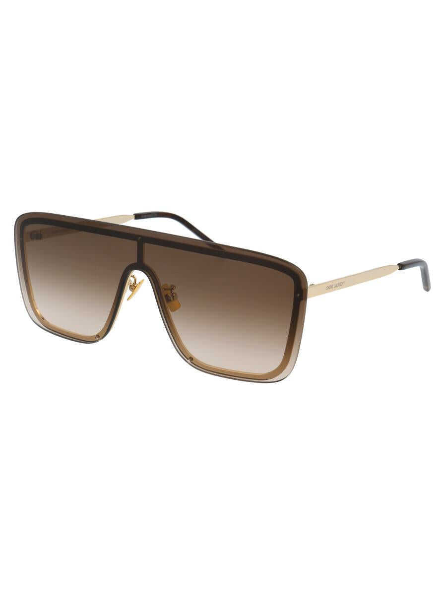 Ochelari de soare Saint Laurent Saint Laurent Eyewear Sunglasses 006 GOLD GOLD BROWN Femei (BM 17586543) 2