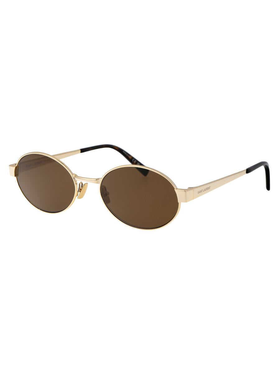 Ochelari de soare Saint Laurent Saint Laurent Eyewear Sunglasses 004 GOLD GOLD BROWN Femei (BM 17586708) 2