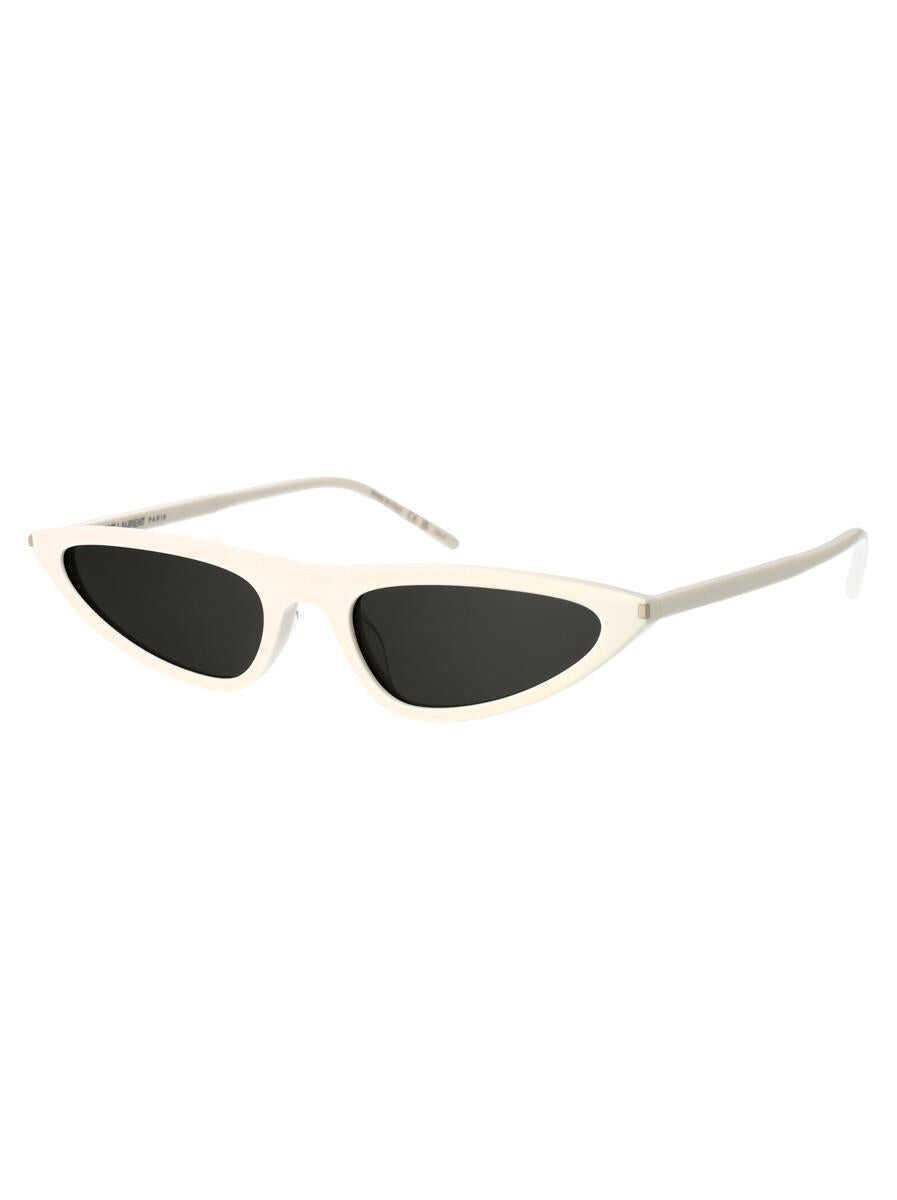 Ochelari de soare Saint Laurent Saint Laurent Eyewear Sunglasses 003 WHITE WHITE GREY Femei (BM 17586720) 2