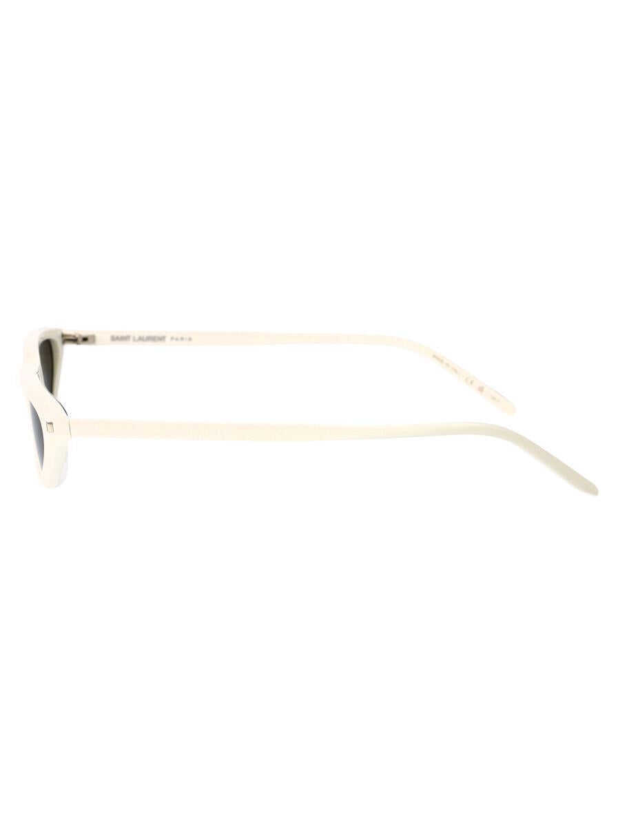 Ochelari de soare Saint Laurent Saint Laurent Eyewear Sunglasses 003 WHITE WHITE GREY Femei (BM 17586720) 3
