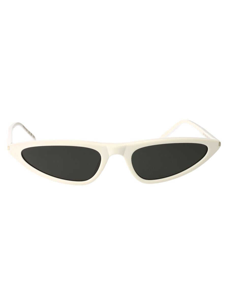 Ochelari de soare Saint Laurent Saint Laurent Eyewear Sunglasses 003 WHITE WHITE GREY Femei (BM 17586720) 1