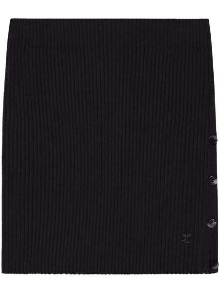 Fuste casual COURRGES Cotton and merino wool miniskirt Black Femei (BM 17587776) 1