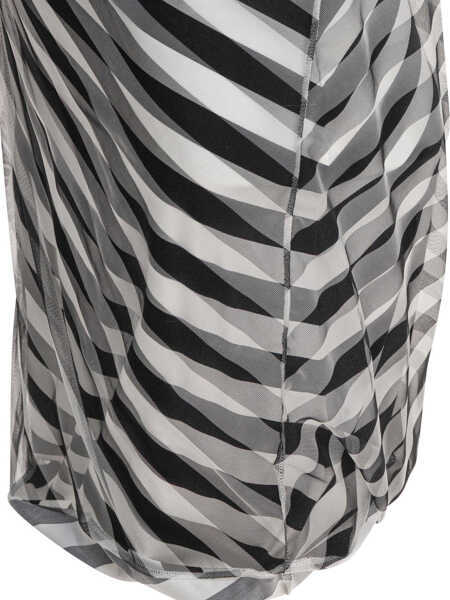 Rochii elegante Max Mara Draped striped dress Black Femei (BM 17587887) 4