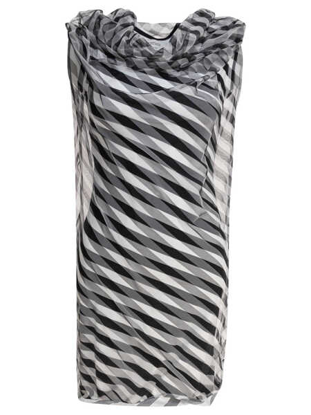 Rochii elegante Max Mara Draped striped dress Black Femei (BM 17587887) 1