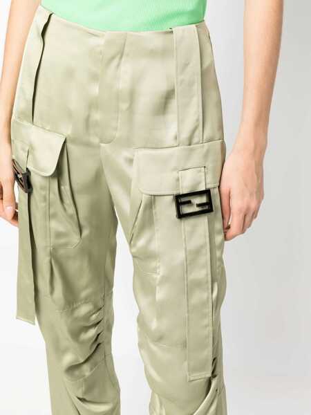 Pantaloni casual Fendi Trousers Green Femei (BM 17588241) 5