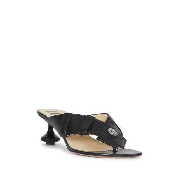 Sandale Loewe Loewe Toy Panta 45MM Leather Sandals Black Femei (BM 17588523) 2
