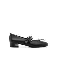 Pantofi Miu Miu Dama - Pantofi cu toc Miu Miu Miu Miu Leather Ballerina Pumps Black Femei (BM 17588532) - B-mall.ro
