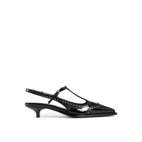 Pantofi cu toc Miu Miu Miu Miu Leather Slingback Pumps Black Femei (BM 17588535) 3