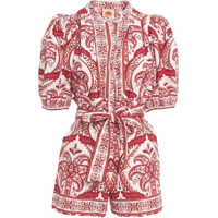 Salopete Short jumpsuit with patter Femei