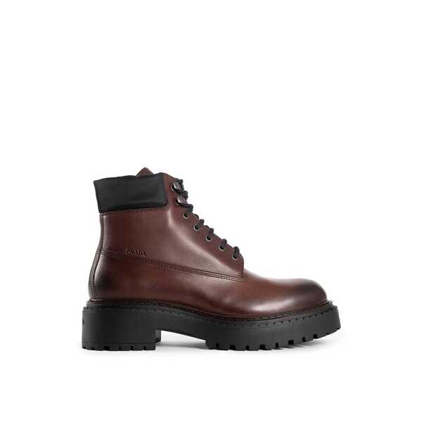 Bocanci casual Prada Prada Leather Boots Brown Barbati (BM 17589072) 3