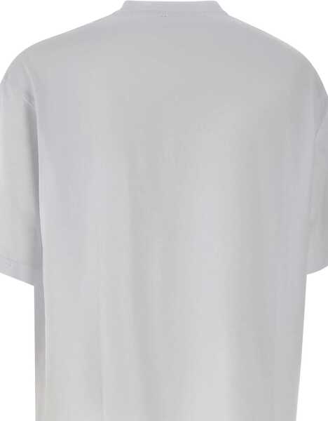 Tricouri Versace Jeans Couture Zebra Rhinestone Logo T-Shirt WHITE Barbati (BM 17589100) 5