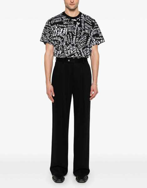 Tricouri Versace Jeans Couture Logomania Print T-Shirt BLACK Barbati (BM 17589199) 2