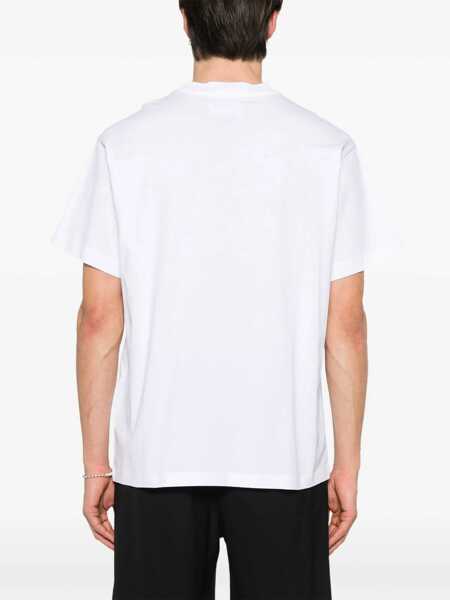 Tricouri Versace Jeans Couture T-Shirt With Logo On The Collar WHITE Barbati (BM 17589229) 3