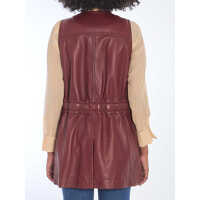 Veste Chloe Dama - Veste costum Chloe Burgundy Leather Utility Vest BORDEAUX Femei (BM 17589508) - B-mall.ro