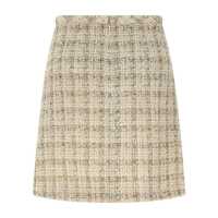 Fuste Versace White Cotton Mini Skirt Femei
