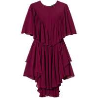Rochii Twinset Purple Viscose Mini Dress Femei