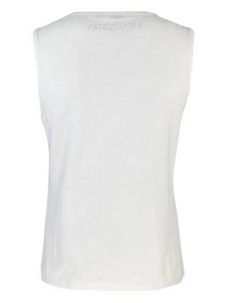 Topuri Patrizia Pepe Patrizia Pepe Tank Top WHITE Femei (BM 17592615) 2