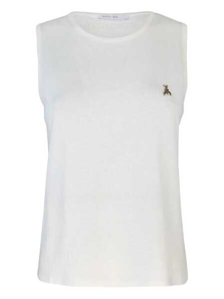 Topuri Patrizia Pepe Patrizia Pepe Tank Top WHITE Femei (BM 17592615) 1