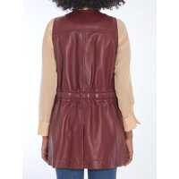 Imbracaminte Dama pagina 620 - Geci Chloe Burgundy Leather Utility Vest Red Femei (BM 17593350) - B-mall.ro