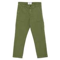 Pantaloni Sebago Green 'Milton' Trousers In Cotton Barbati