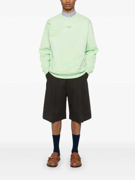 Pulovere DRLE DE MONSIEUR Drle De Monsieur Le Sweatshirt Slogan Classique Clothing LIGHT GREEN Barbati (BM 17597178) 2