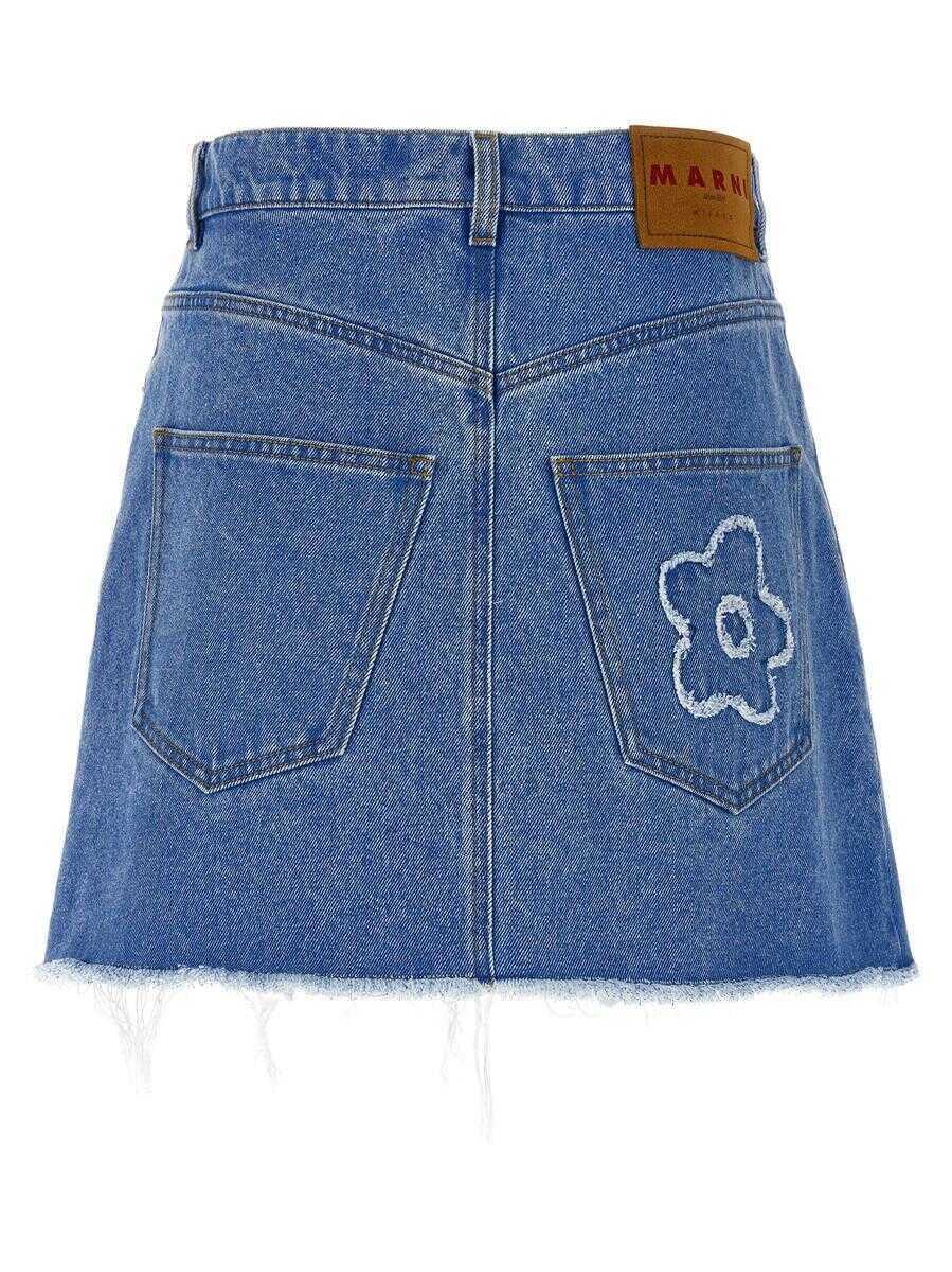 Fuste Marni Marni Patch Skirt BLUE Femei (BM 17597202) 2