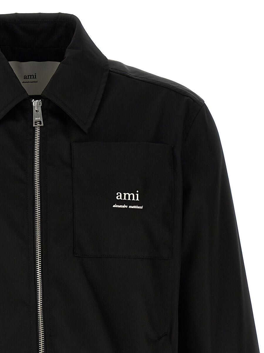Geci AMI Paris AMI Paris AMI Paris Zipped Jacket Black Barbati (BM 17597322) 2