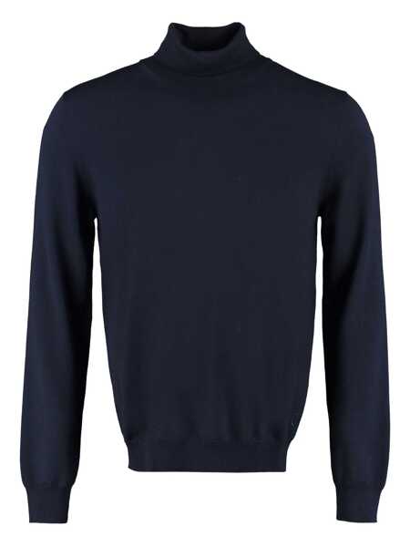 Pulovere THE ALPHABET The Alphabet The Knit - Wool Turtleneck Sweater BLUE Barbati (BM 17599740) 1